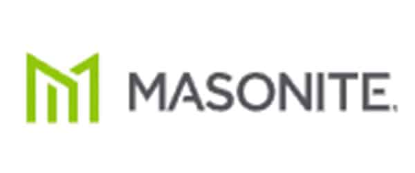 MASONITE company logo in green and dark grey