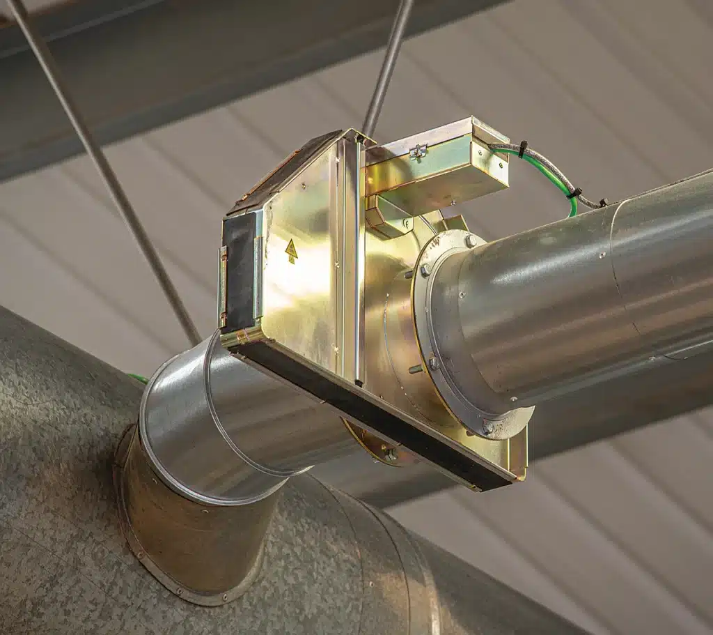 Whether it's a new installation, or an existing extraction system, an Ecogate automatic damper is simply connected into the ductwork serving each individual machine.